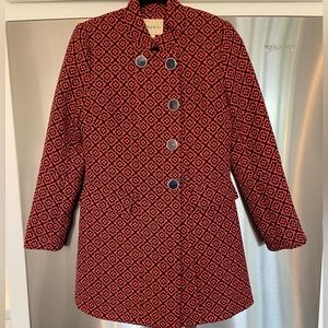 Pink and navy coat, size small